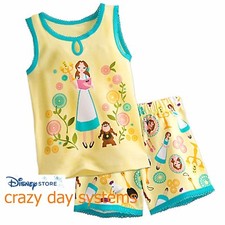 Disney Store Belle PJ PALS Short Sleep Set for Girls Size 2 3 5 6 Beauty  Beast