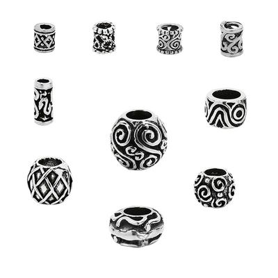 925 STERLING SILBER Bartschmuck Bartring Bartperle Haarschmuck Haar Ketten Perle