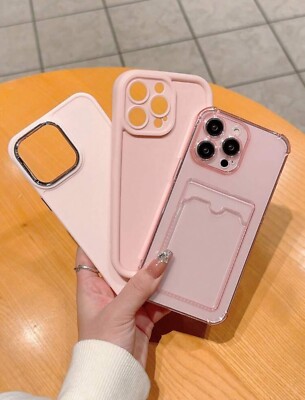 iPhone 13 Pro Max Case Protection 3 Pc/ Set Pink Basic - Card Holder