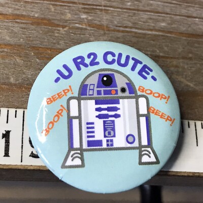 U R2 CUTE  R2D2  Button Pin  Lucas Film Ltd. Loungefly Inc Pin