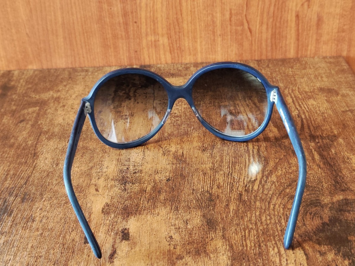 VINTAGE 70S PIERRE CARDIN DARK BLUE ACETATE SUNGLASSES MADE