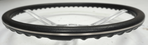 1969-1975 Chevy Corvette C3 Steering Wheel Used Black W/Stainless Spokes Nice - Picture 5 of 7