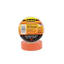 Scotch Vinyl Electrical Tape 3/4 x 66 in. Orange