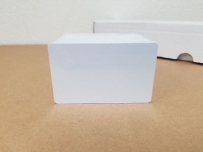 100 Blank White PVC Cards, CR80.30 Mil, High Quality for Color and UV Printing