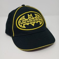 Batman DC Comics XS/S 6-24 Months Black Yellow Baseball Hat Cap