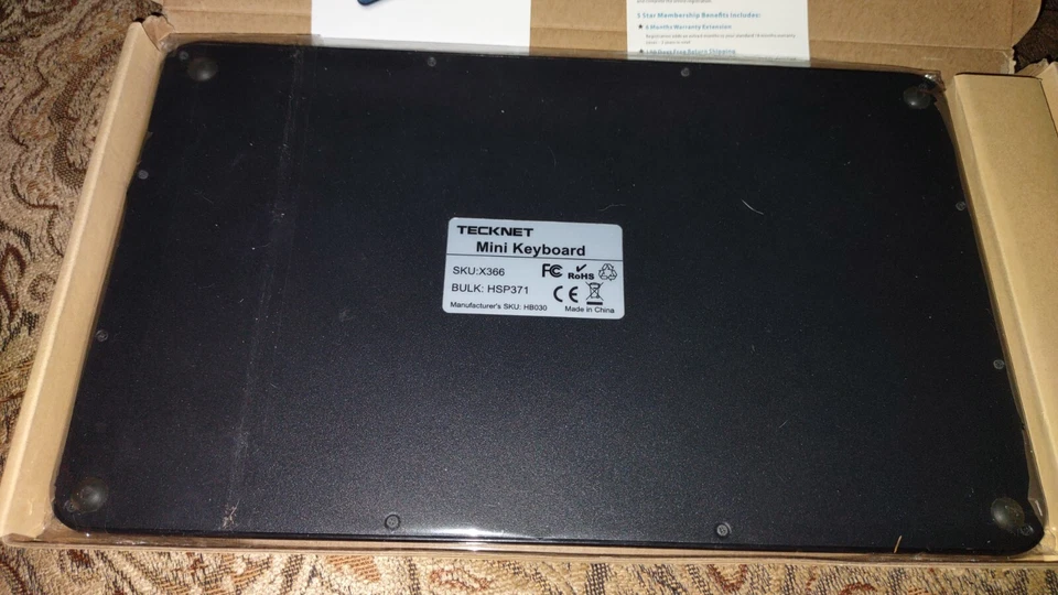 TECKNET Bluetooth Ultra-Slim Wireless Keyboard Rechargeable Wireless Mini X366 - Image 3 of 4