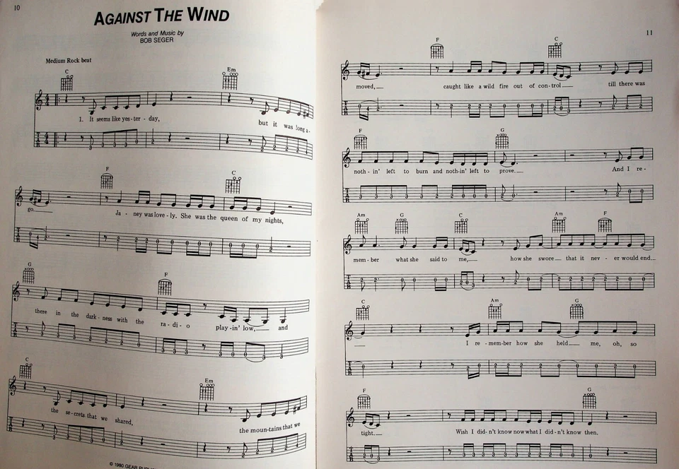 Bob Seger Silver Bullet Band The Best Of Guitar Tab Piano Sheet Music Songbook - Image 4 of 4