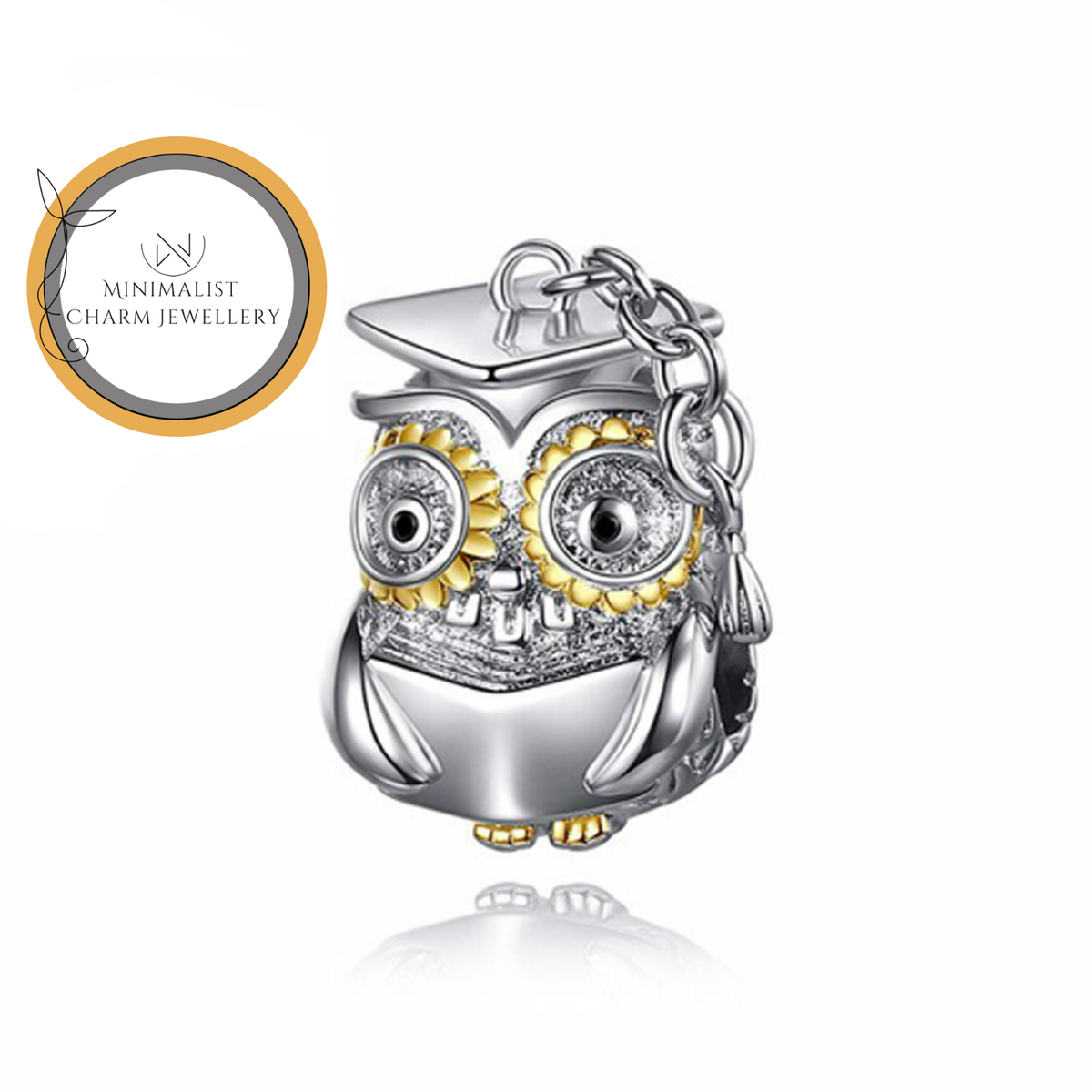 Graduation Owl Charm, Graduation Charm, Animal Charm, Gift For
