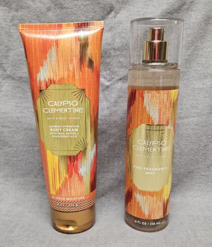 CALYPSO CLEMENTINE Set Of Cream 8 Fl Oz & Mist 8 fl Oz Bath & Body Works New
