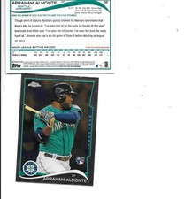 Abraham Almonte 2014 Topps Chrome Baseball RC #12 BOGO FREE Seattle Mariners