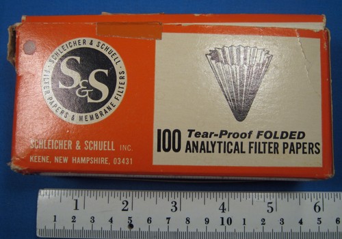 SCHLEICHER & SCHUELL FOLDED FILTERS #588 12-1/2 CM FREE SHIPPING B