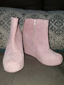 dusky pink boots