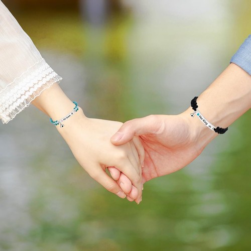 His Queen Her King Matching Couple Bracelets for Boyfriend Girlfriend Him Her - Picture 8 of 8