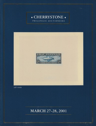 Cherrystone Philatelic Auctioneers Catalog March 27-28, 2001 - 第 1/1 張圖片