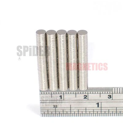 SPIDER MAGNETICS Tiny Magnets 4x0.5 mm Neodymium Disc Small Strong Thin Craft Neo 4mm dia x 0.5mm