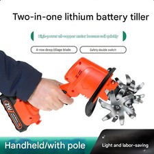 Elektrische Bodenfräse Gartenfräse Handgriff Gartenhacke Garten Kultivator 21V