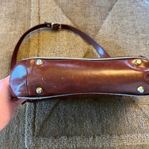 Vintage Valentina leather satchel shoulder bag purse Made in Italy, $26.79 - Photo 3