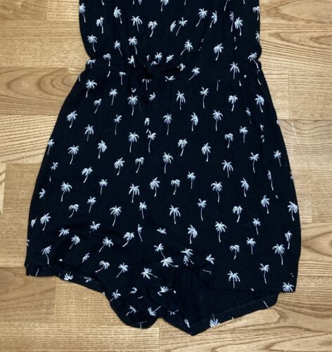 Girl's H&M Black Palm Tree Romper Size 9-10 EUC - Picture 3 of 3