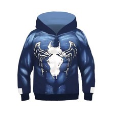 Venom Blue Sweater Hoodie Kids Uniform Halloween Cosplay Costume