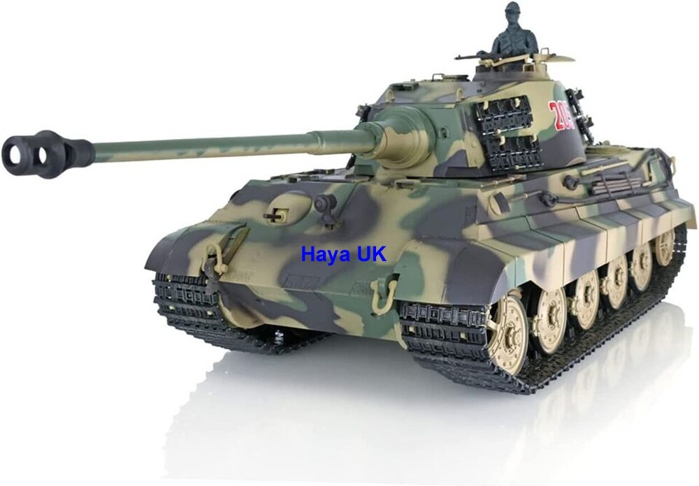 Heng Long King Tiger Henschel Turret 1/16 RC Tank BB Smoke Sound IR Battle  - Main Image