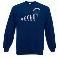 Paragliding Evolution Sweatshirt Pullover Fun Paraglider Human Drachenflieger