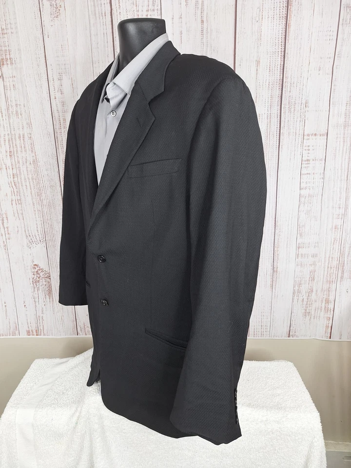 Chaqueta Blazer Armani Para Hombre 42R Negra Ventilación Única Ligera Foto 4 de 4
