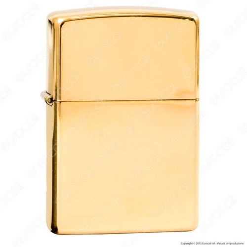 Zippo accendino Slim in ottone altamente lucido con incisione