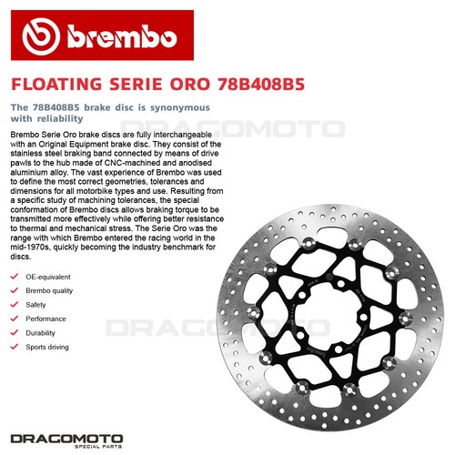 KAWASAKI ZX-10R ABS 1000 2016-2020 Disco Freno Anteriore BREMBO ORO Flottante - Picture 2 of 5