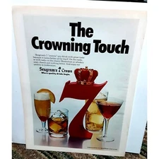 1979 Seagrams 7 Crown Crowning Touch Vintage Print Ad 70s Original