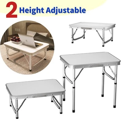 2ft Folding Table Portable Small Camping Picnic Table Garden Outdoor 60x45cm - Image 1 of 4