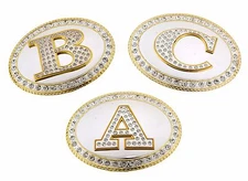 A B C D G J K L M P R S T N E W Initials Letter Belt Buckle Western Cowboy Rodeo