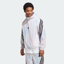75 Adidas Performance Future Icons AOPHoodie White Multi Sz Large IC3706