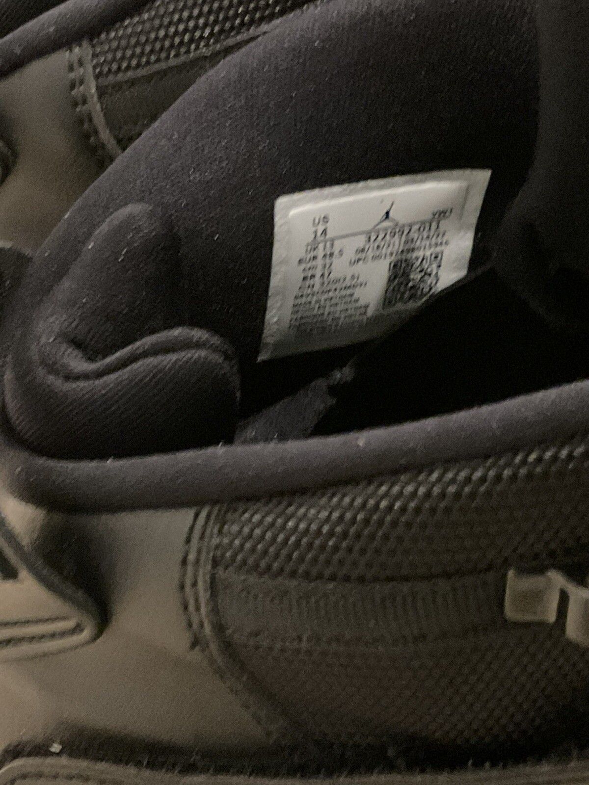Air Jordan Men's 6 Rings 322992-011 Black Ice/Black SZ 14 Preowned ...