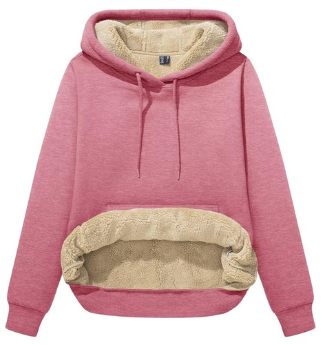 Women's Hoodie Long Sleeve Pullover Sweatshirts Fleece Lined Cotton Heavyweight