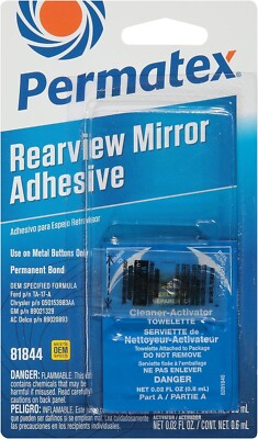 PERMATEX Automotive REARVIEW MIRROR ADHESIVE Glue Professional Strength 81844