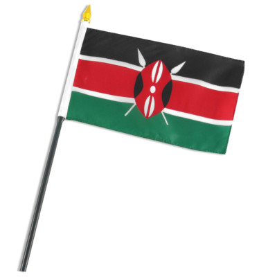 Kenya 4''x6'' Flag Desk Table Stick 100D