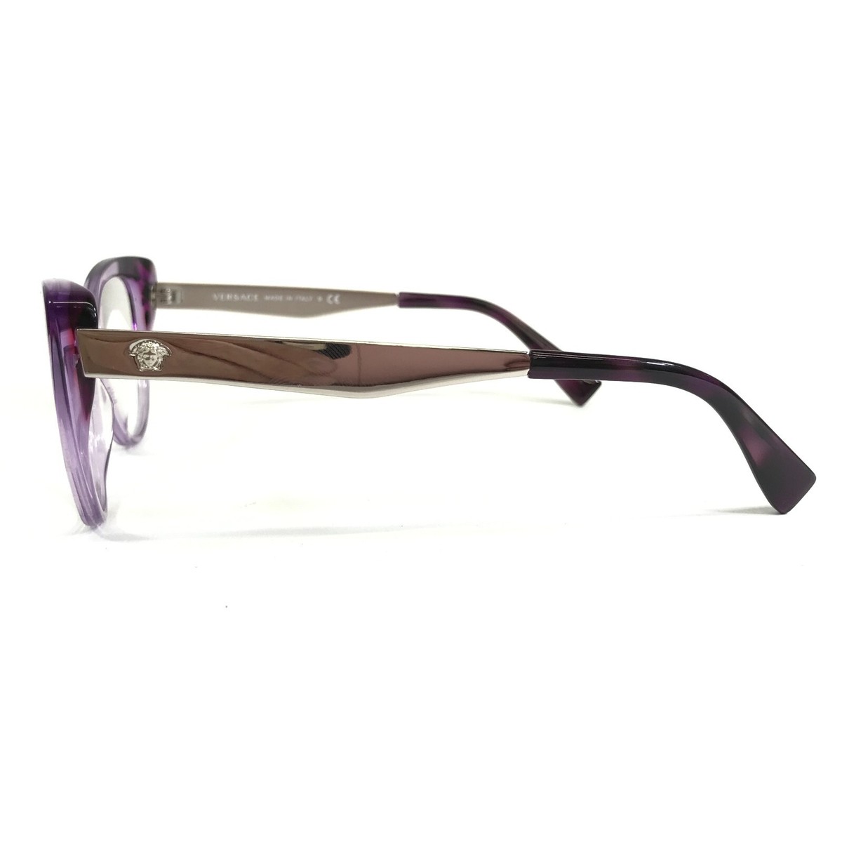 Versace Eyeglasses Frames MOD.3244 5240 Purple Clear Silver