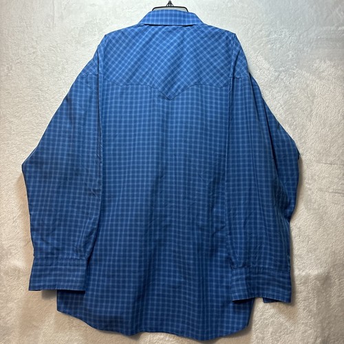 Vintage American Classic Avalon Men’s Blue Western Pearl Snap Shirt Cowboy XL - Picture 10 of 11