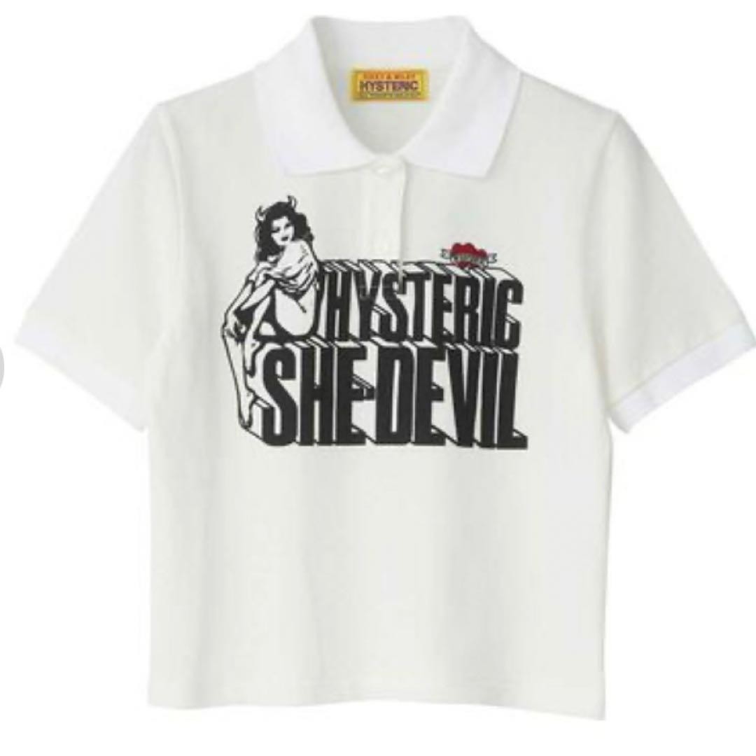 Hysteric Glamour White Polo Shirt Free Size Near Mint Condition
