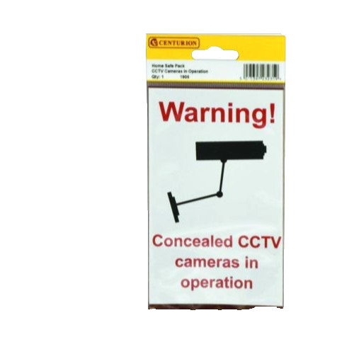 2 Warning Signs Vinyl Sticker and Inside Window Sticker CCTV 150mm x 95mm
