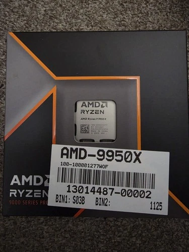 AMD Ryzen™ 9 9950X, AM5, Zen 5, 16 Core, 32 Thread, 4.3GHz, 5.7GHz Turbo, 64MB 
