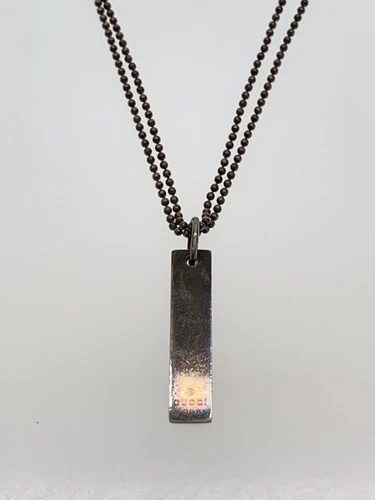 GUCCI SV925 Collana in argento con top da uomo usata