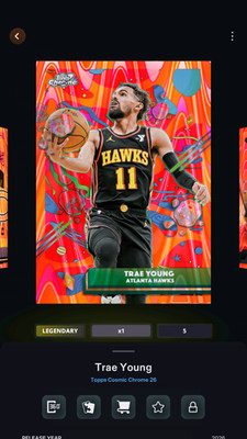 [DIGITAL] Topps NBA Collect LEGENDARY Trae Young Orange Galactic Base /25