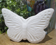 Gisela Graham London White Ceramic Butterfly Trinket Box Pot Dish With Lid
