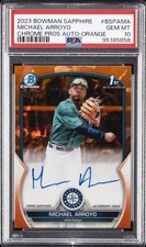 2023 BOWMAN SAPPHIRE EDITION CHROME PROSPECTS AUTOS MICHAEL ARROYO 8/25 PSA 10