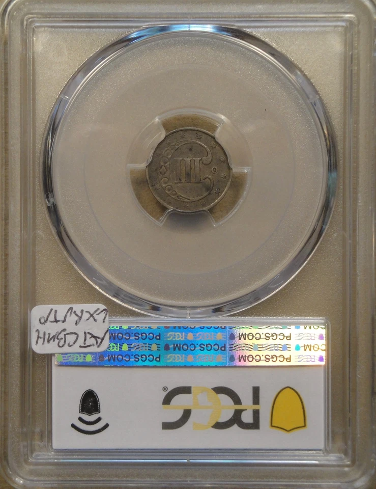 1851-O Three Cent Silver PCGS Certified VF25 as Pictured - Image 4 of 4