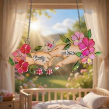 Personalized Mother Daughter Acrylic Suncatcher Gift