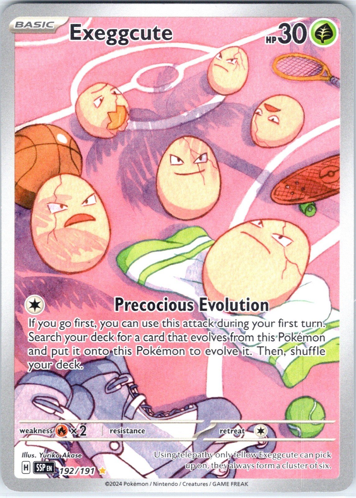 Exeggcute Holo Illustration Rare SV08: Surging Sparks #192/191