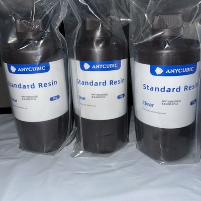 Quantity of 3 Anycubic Standard Resin Clear 1KG BB07-12-2025