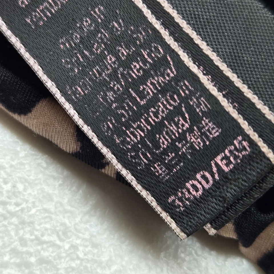 Victoria's Secret Women Bra 38DD Black Cheetah Animal Wireless Convertible - Image 4 of 4